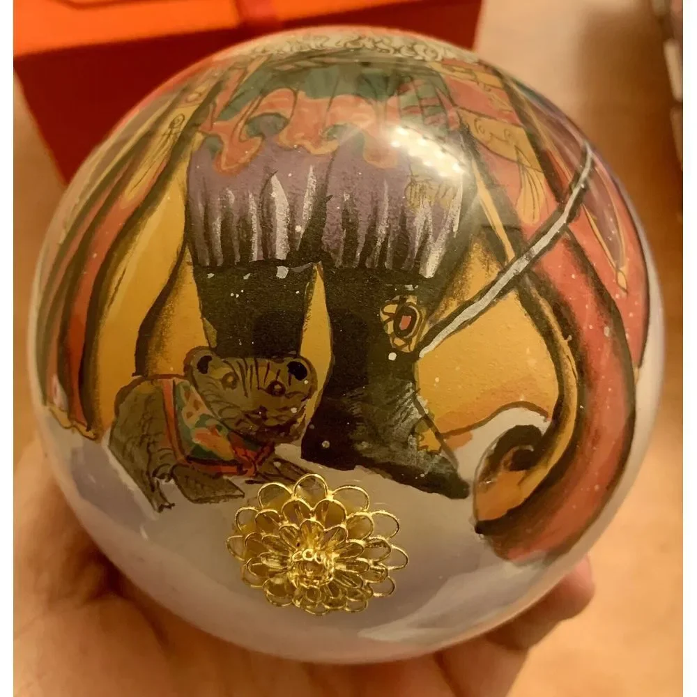 Jolly Old World St. Nicholas Glass Blown Hand Painted Christmas Ornament‎
